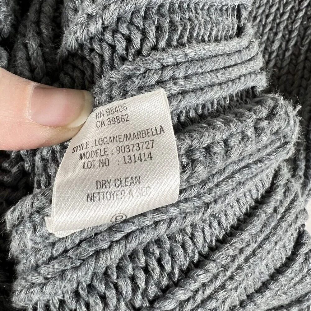 Theory Linen Blend Shawl Collar Cowl Neck Logane/Marbella Cardigan Sweater Small_7